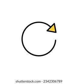 Refresh icon vector for web and mobile app. Reload sign and symbol. Update icon.