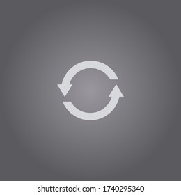 Refresh icon vector.Reload arrow.Rotation loop of arrow.Cicular arrow symbol
