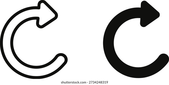 Actualizar iconos con flechas en movimiento circular