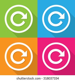 Refresh icons set great for any use. Vector EPS10.