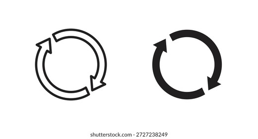 Refresca el símbolo de los iconos. Ilustración vectorial para App y diseños