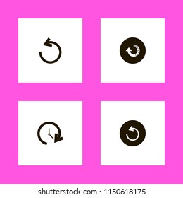 refresh icons. update time and reload arrow vector icons set