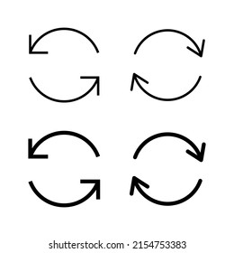 Refresh icons vector. Reload sign and symbol. Update icon.