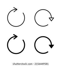 Refresh icons vector. Reload sign and symbol. Update icon.