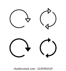 Refresh icons vector. Reload sign and symbol. Update icon.