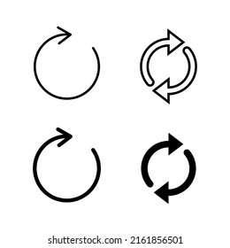 Refrescar el vector de iconos. Volver a cargar el signo y el símbolo. Icono de actualización.