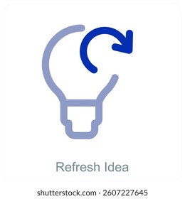 Refresh Idea and innovation icon concept