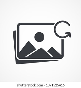 Icono de actualización de imagen. Volver a cargar el icono de la foto
