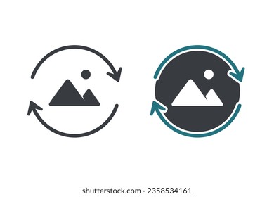 Refresh image photo icon. illustration vector