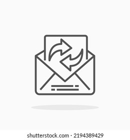 Refresh Inbox line icon. Editable stroke and pixel perfect. Can be used for digital product, presentation, print design and more.