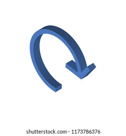 Refresh isometric left top view 3D icon