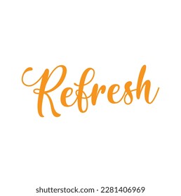 Actualizar la letra con la ilustración de diseño del logotipo. Aislado sobre fondo blanco. Actualizar diseño de tipografía