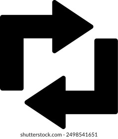 Refresh Line Filled Vector Icon Design