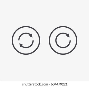 Refresh Line Icon. Editable Stroke.
