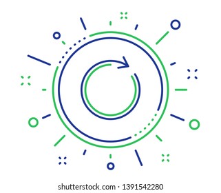 Refresh line icon. Rotation arrow sign. Reset or Reload symbol. Quality design elements. Technology synchronize button. Editable stroke. Vector