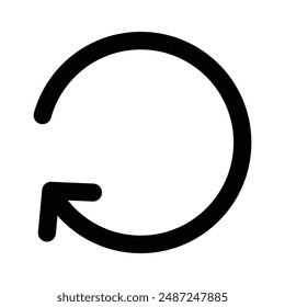 Refresh linear logo mark in black and white