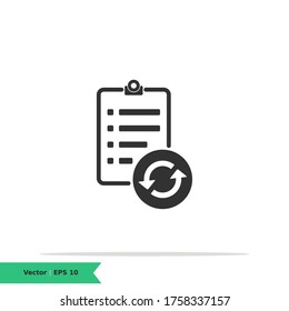 Refresh, Load, Daily, Cycle Report Icon Illustration Logo Template. Report Sign Symbol. Vector Icon EPS 10
