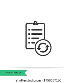 Refresh, Load, Daily, Cycle Report Icon Illustration Logo Template. Report Sign Symbol. Vector Icon EPS 10