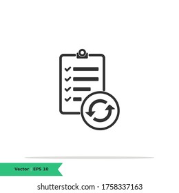 Refresh, Load, Daily, Cycle Report Icon Illustration Logo Template. Report Sign Symbol. Vector Icon EPS 10