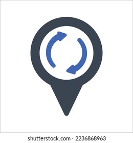 Refresh location icon, Vector Graphics