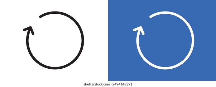 Refresh logo sign set vector outline