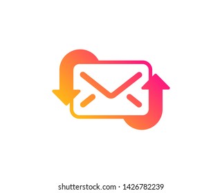 Refresh Mail icon. New Messages correspondence sign. E-mail symbol. Classic flat style. Gradient refresh Mail icon. Vector