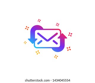 Refresh Mail icon. New Messages correspondence sign. E-mail symbol. Dynamic shapes. Gradient design refresh Mail icon. Classic style. Vector