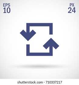 Refresh minimal icon. Arrow line vector icon for websites and mobile minimalistic flat design.