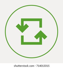 Refresh minimal icon. Arrow line vector icon for websites and mobile minimalistic flat design.