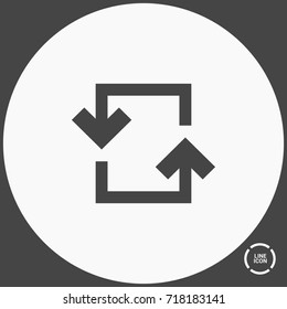 Refresh minimal icon. Arrow line vector icon for websites and mobile minimalistic flat design.