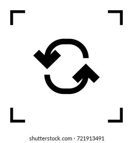 Refresh minimal icon. Arrow line vector icon for websites and mobile minimalistic flat design.