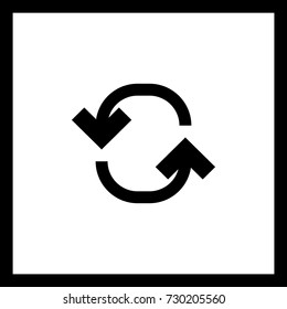 Refresh minimal icon. Arrow line vector icon for websites and mobile minimalistic flat design.