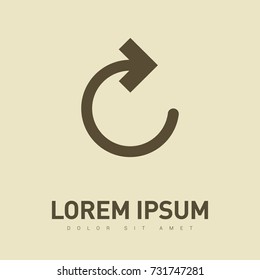 Refresh minimal icon. Arrow line vector icon for websites and mobile minimalistic flat design.