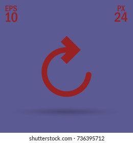 Refresh minimal icon. Arrow line vector icon for websites and mobile minimalistic flat design.