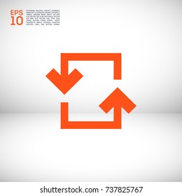 Refresh minimal icon. Arrow line vector icon for websites and mobile minimalistic flat design.