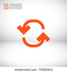 Refresh minimal icon. Arrow line vector icon for websites and mobile minimalistic flat design.