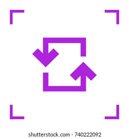 Refresh minimal icon. Arrow line vector icon for websites and mobile minimalistic flat design.