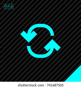 Refresh minimal icon. Arrow line vector icon for websites and mobile minimalistic flat design.