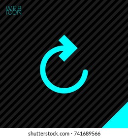 Refresh minimal icon. Arrow line vector icon for websites and mobile minimalistic flat design.