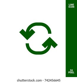 Refresh minimal icon. Arrow line vector icon for websites and mobile minimalistic flat design.