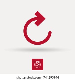 Refresh minimal icon. Arrow line vector icon for websites and mobile minimalistic flat design.