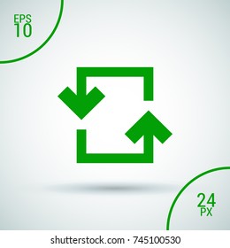 Refresh minimal icon. Arrow line vector icon for websites and mobile minimalistic flat design.