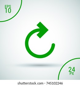 Refresh minimal icon. Arrow line vector icon for websites and mobile minimalistic flat design.