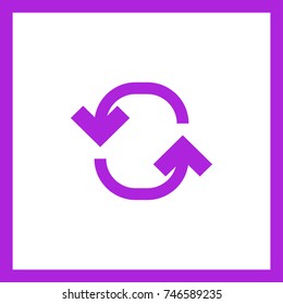 Refresh minimal icon. Arrow line vector icon for websites and mobile minimalistic flat design.