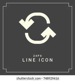 Refresh minimal icon. Arrow line vector icon for websites and mobile minimalistic flat design.