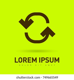 Refresh minimal icon. Arrow line vector icon for websites and mobile minimalistic flat design.