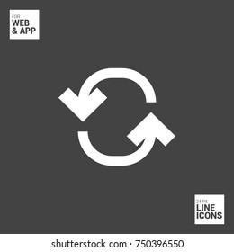 Refresh minimal icon. Arrow line vector icon for websites and mobile minimalistic flat design.