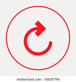 Refresh minimal icon. Arrow line vector icon for websites and mobile minimalistic flat design.