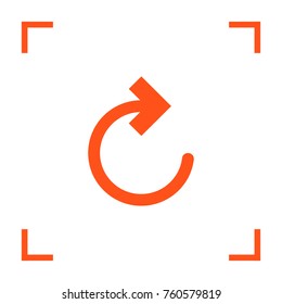 Refresh minimal icon. Arrow line vector icon for websites and mobile minimalistic flat design.