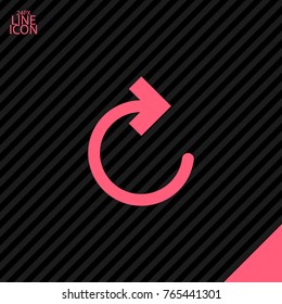 Refresh minimal icon. Arrow line vector icon for websites and mobile minimalistic flat design.